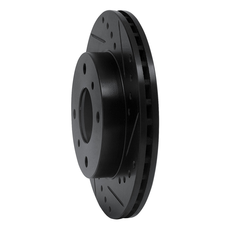 Infiniti G20 Brake Rotor (1) - Front Right - R1 Concepts - Drilled & Slotted - Black - `89-`13